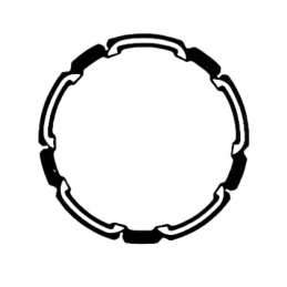 OKLEINA CIERNA 184mm x 160mm 1.1mm SENAR
