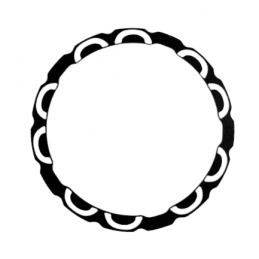 OKLEINA CIERNA 284mm x 248mm 1.1mm SENAR