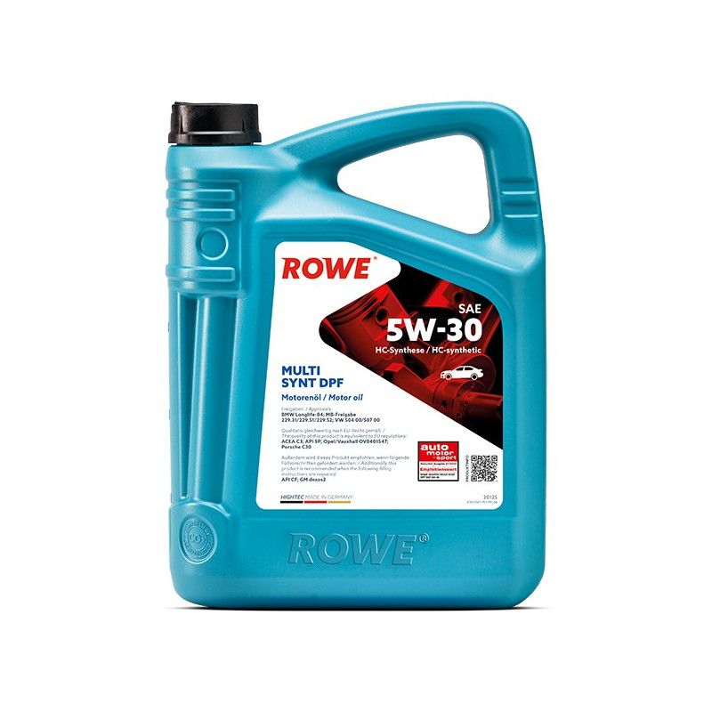 MOTORÖL ROWE HIGHTEC MULTI SYNT DPF SAE 5W-30 4L