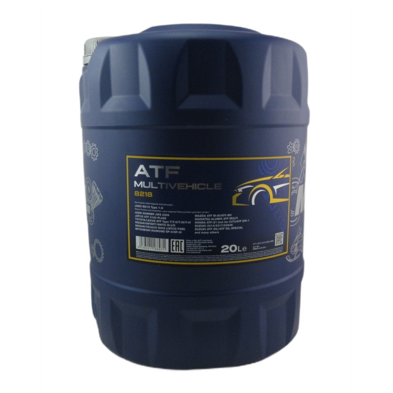 OLEJ MANNOL ATF MULTIVEHICLE JWS 3309 DEXRON II IIIF MB 236.1 CZERWONY 20L
